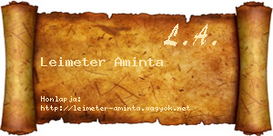 Leimeter Aminta névjegykártya